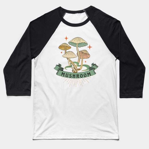 Mushroom Love Baseball T-Shirt by LloydLegacy2020